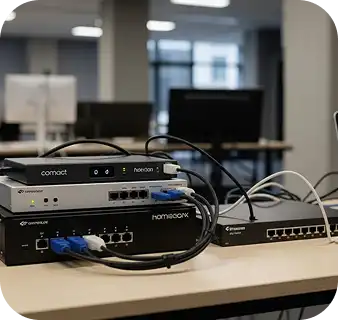 Streaming Encoder for Hybrid Conference Events encoder and laptop streaming setup for hybrid conference broadcast